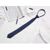 imageAllegra K Mens Skinny Pretied Solid Color Zipper Ties Neck Adjustable Strap Wedding Groom TieNavy Blue