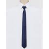 imageAllegra K Mens Skinny Pretied Solid Color Zipper Ties Neck Adjustable Strap Wedding Groom TieNavy Blue