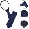 imageAllegra K Mens Skinny Pretied Solid Color Zipper Ties Neck Adjustable Strap Wedding Groom TieNavy Blue