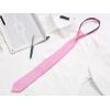 imageAllegra K Mens Skinny Pretied Solid Color Zipper Ties Neck Adjustable Strap Wedding Groom TiePink