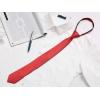 imageAllegra K Mens Skinny Pretied Solid Color Zipper Ties Neck Adjustable Strap Wedding Groom TieRed