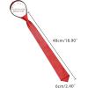 imageAllegra K Mens Skinny Pretied Solid Color Zipper Ties Neck Adjustable Strap Wedding Groom TieRed