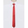 imageAllegra K Mens Skinny Pretied Solid Color Zipper Ties Neck Adjustable Strap Wedding Groom TieRed