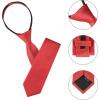 imageAllegra K Mens Skinny Pretied Solid Color Zipper Ties Neck Adjustable Strap Wedding Groom TieRed