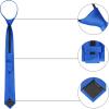 imageAllegra K Mens Skinny Pretied Solid Color Zipper Ties Neck Adjustable Strap Wedding Groom TieRoyal Blue