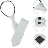 imageAllegra K Mens Skinny Pretied Solid Color Zipper Ties Neck Adjustable Strap Wedding Groom TieSilver Gray