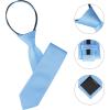 imageAllegra K Mens Skinny Pretied Solid Color Zipper Ties Neck Adjustable Strap Wedding Groom TieSky Blue