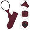 imageAllegra K Mens Skinny Pretied Solid Color Zipper Ties Neck Adjustable Strap Wedding Groom TieWine Red