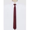 imageAllegra K Mens Skinny Pretied Solid Color Zipper Ties Neck Adjustable Strap Wedding Groom TieWine Red