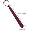 imageAllegra K Mens Skinny Pretied Solid Color Zipper Ties Neck Adjustable Strap Wedding Groom TieWine Red