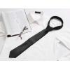 imageAllegra K Mens Solid Color Selftied Stripes Textured Wide Tie Neck Wedding Formal TiesBlack