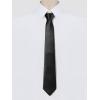 imageAllegra K Mens Solid Color Selftied Stripes Textured Wide Tie Neck Wedding Formal TiesBlack