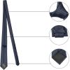 imageAllegra K Mens Solid Color Selftied Stripes Textured Wide Tie Neck Wedding Formal TiesNavy Blue