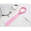 imageAllegra K Mens Solid Color Selftied Stripes Textured Wide Tie Neck Wedding Formal TiesPink