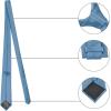 imageAllegra K Mens Solid Color Selftied Stripes Textured Wide Tie Neck Wedding Formal TiesSteel Blue