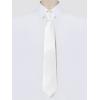 imageAllegra K Mens Solid Color Selftied Stripes Textured Wide Tie Neck Wedding Formal TiesWhite