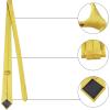 imageAllegra K Mens Solid Color Selftied Stripes Textured Wide Tie Neck Wedding Formal TiesYellow
