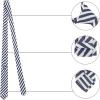 imageAllegra K Mens Stripe Necktie SelfTied Linen Slim Ties for Business CasualBlue
