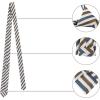 imageAllegra K Mens Stripe Necktie SelfTied Linen Slim Ties for Business CasualBrown
