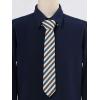 imageAllegra K Mens Stripe Necktie SelfTied Linen Slim Ties for Business CasualBrown