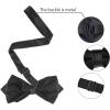 imageAllegra K Mens Striped PreTied Bow Tie Adjustable Neck Bowties Wedding Formal TiesBlack