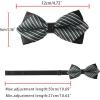 imageAllegra K Mens Striped PreTied Bow Tie Adjustable Neck Bowties Wedding Formal TiesGray