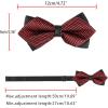 imageAllegra K Mens Striped PreTied Bow Tie Adjustable Neck Bowties Wedding Formal TiesRed