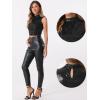imageAllegra K Metallic Crop Top for Womens Sleeveless Halloween Sparkly Sequin TopsBlack