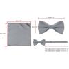 imageAllegra K Necktie PreTied Bowtie and Pocket Square Set Ties for Wedding BusinessDark Gray