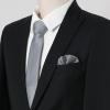 imageAllegra K Necktie PreTied Bowtie and Pocket Square Set Ties for Wedding BusinessDark Gray