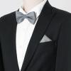 imageAllegra K Necktie PreTied Bowtie and Pocket Square Set Ties for Wedding BusinessDark Gray