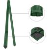 imageAllegra K Necktie PreTied Bowtie and Pocket Square Set Ties for Wedding BusinessDark Green