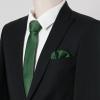 imageAllegra K Necktie PreTied Bowtie and Pocket Square Set Ties for Wedding BusinessDark Green