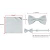 imageAllegra K Necktie PreTied Bowtie and Pocket Square Set Ties for Wedding BusinessGray