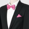 imageAllegra K Necktie PreTied Bowtie and Pocket Square Set Ties for Wedding BusinessHot Pink