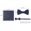 imageAllegra K Necktie PreTied Bowtie and Pocket Square Set Ties for Wedding BusinessNavy Blue