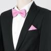 imageAllegra K Necktie PreTied Bowtie and Pocket Square Set Ties for Wedding BusinessPink