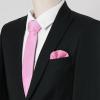 imageAllegra K Necktie PreTied Bowtie and Pocket Square Set Ties for Wedding BusinessPink