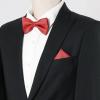imageAllegra K Necktie PreTied Bowtie and Pocket Square Set Ties for Wedding BusinessRed