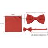 imageAllegra K Necktie PreTied Bowtie and Pocket Square Set Ties for Wedding BusinessRed