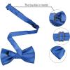 imageAllegra K Necktie PreTied Bowtie and Pocket Square Set Ties for Wedding BusinessRoyal Blue