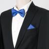 imageAllegra K Necktie PreTied Bowtie and Pocket Square Set Ties for Wedding BusinessRoyal Blue