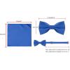 imageAllegra K Necktie PreTied Bowtie and Pocket Square Set Ties for Wedding BusinessRoyal Blue