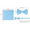 imageAllegra K Necktie PreTied Bowtie and Pocket Square Set Ties for Wedding BusinessSky Blue