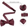 imageAllegra K Necktie PreTied Bowtie and Pocket Square Set Ties for Wedding BusinessWine Red