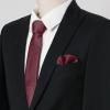 imageAllegra K Necktie PreTied Bowtie and Pocket Square Set Ties for Wedding BusinessWine Red