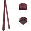 imageAllegra K Necktie PreTied Bowtie and Pocket Square Set Ties for Wedding BusinessWine Red