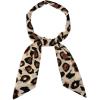 imageAllegra K Skinny Scarf Womens Thin Long Neckscarf Fashion Leopard Print Hairband Waistband Bag Handle AccessoryBeige