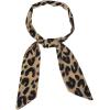 imageAllegra K Skinny Scarf Womens Thin Long Neckscarf Fashion Leopard Print Hairband Waistband Bag Handle AccessoryBrown
