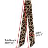 imageAllegra K Skinny Scarf Womens Thin Long Neckscarf Fashion Leopard Print Hairband Waistband Bag Handle AccessoryBrown